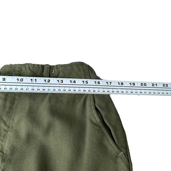 Vintage US Army M-1951 Wool Trousers Men’s Medium Green Military 1950s Pants - Picture 10 of 12